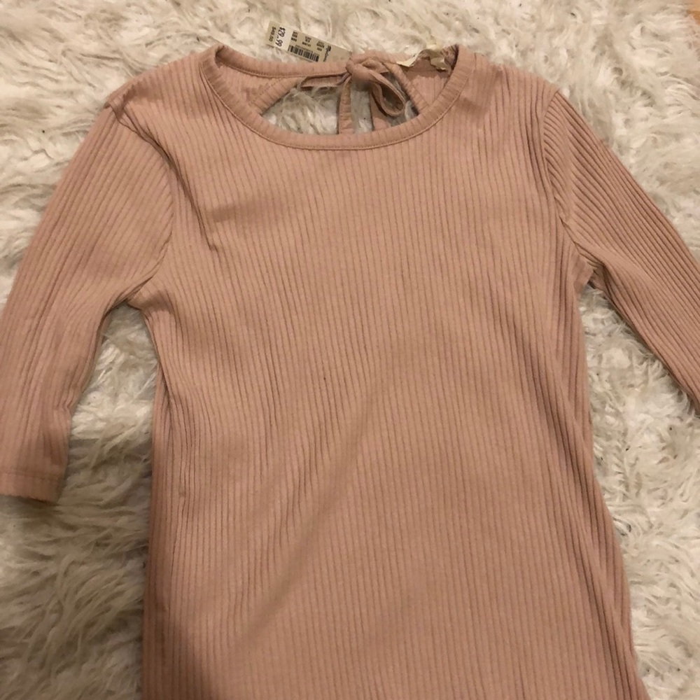 Madewell Open Back 3/4 Sleeve Top